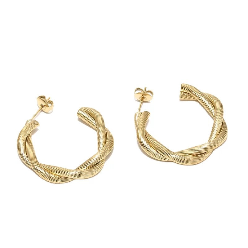 Sedona Twisted Hoop Earrings by Ellisonyoung.com