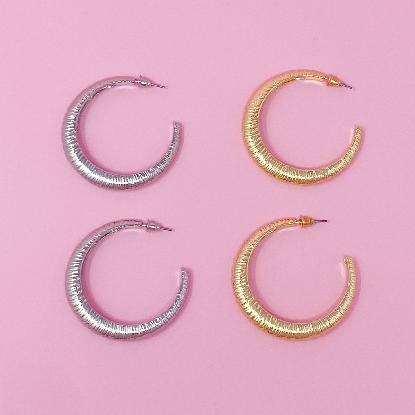 Textured Daily Hoop Earrings by Ellisonyoung.com