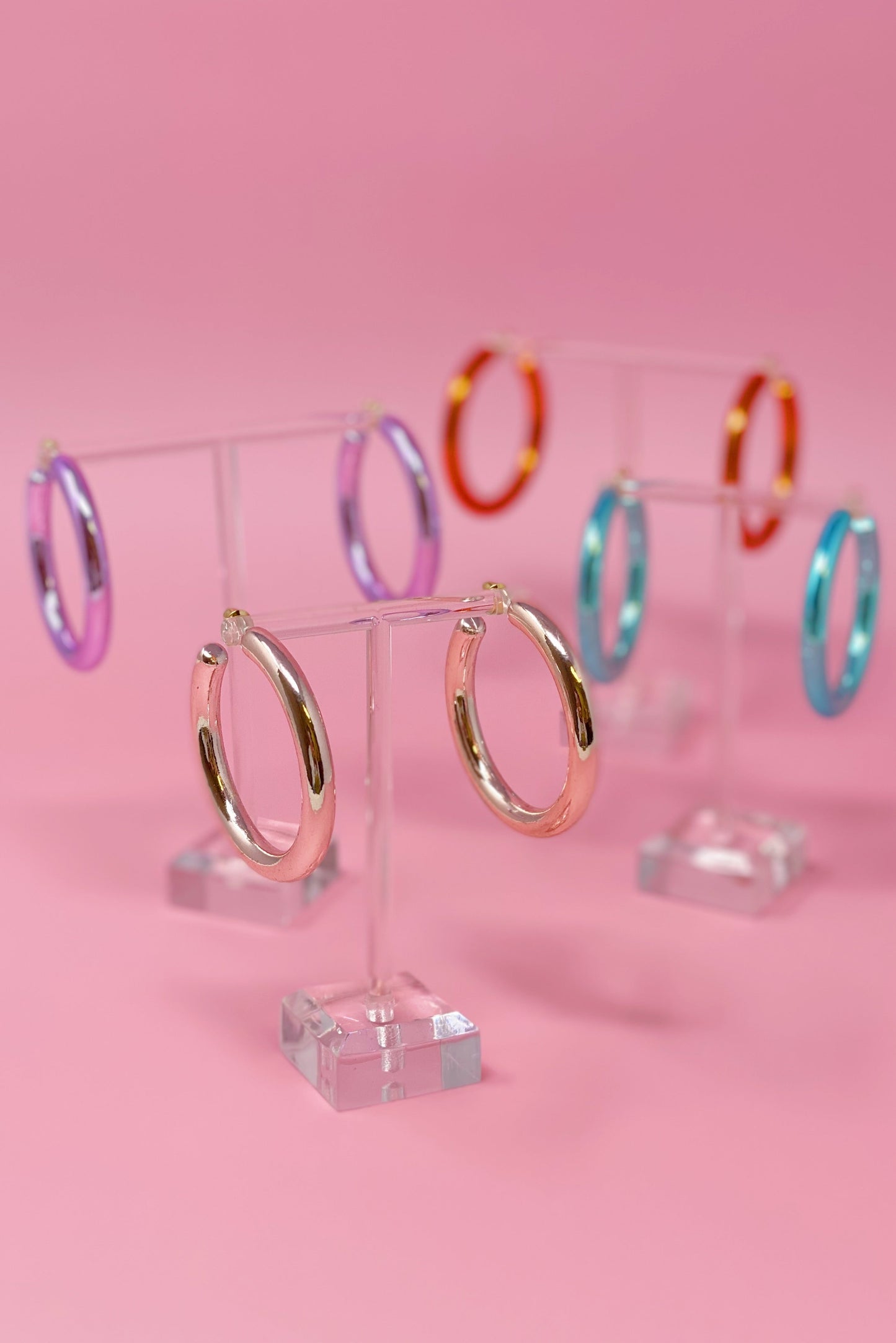 Colored Tube Hoop Earrings by Ellisonyoung.com