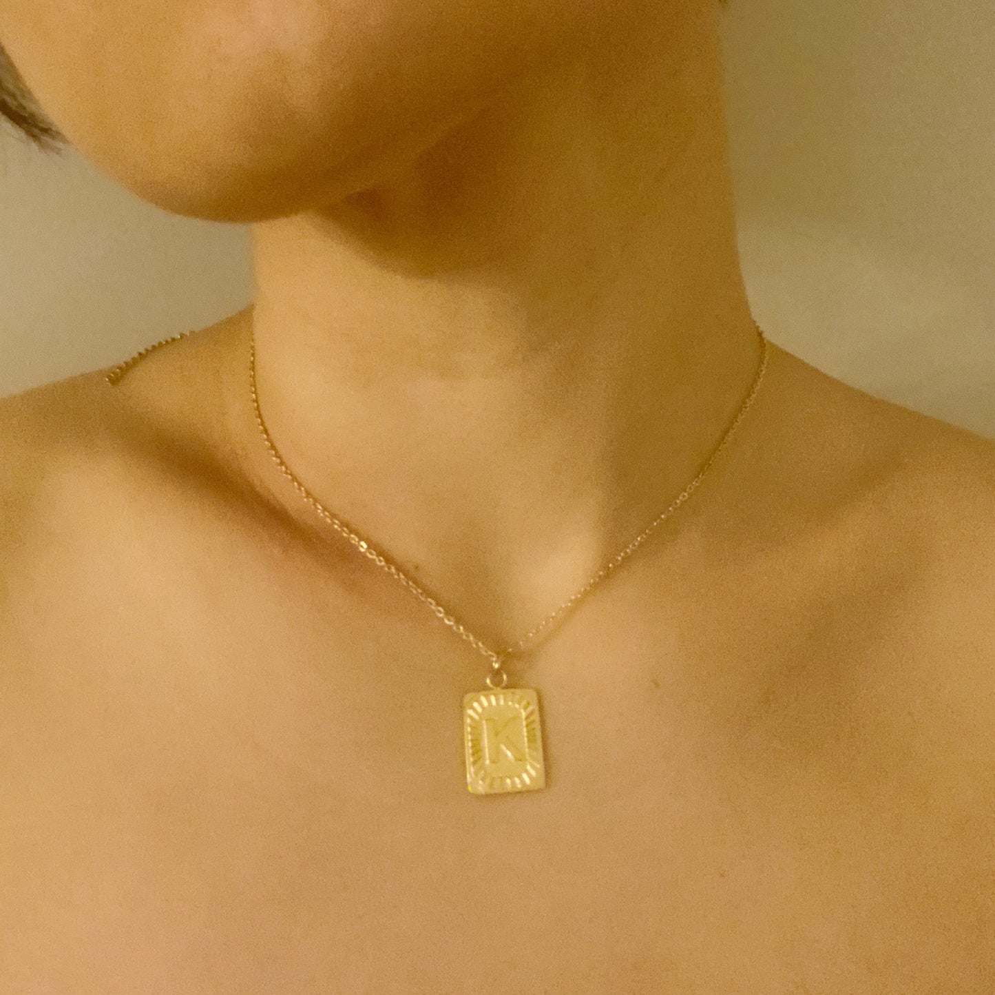 Art Deco Initial Necklace by Ellisonyoung.com