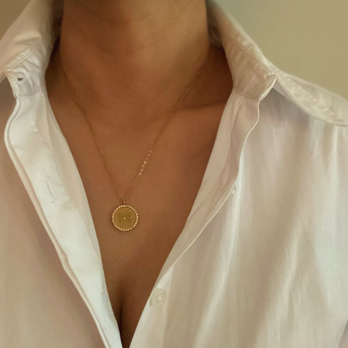 Loveholic Round Pendant Necklace by Ellisonyoung.com