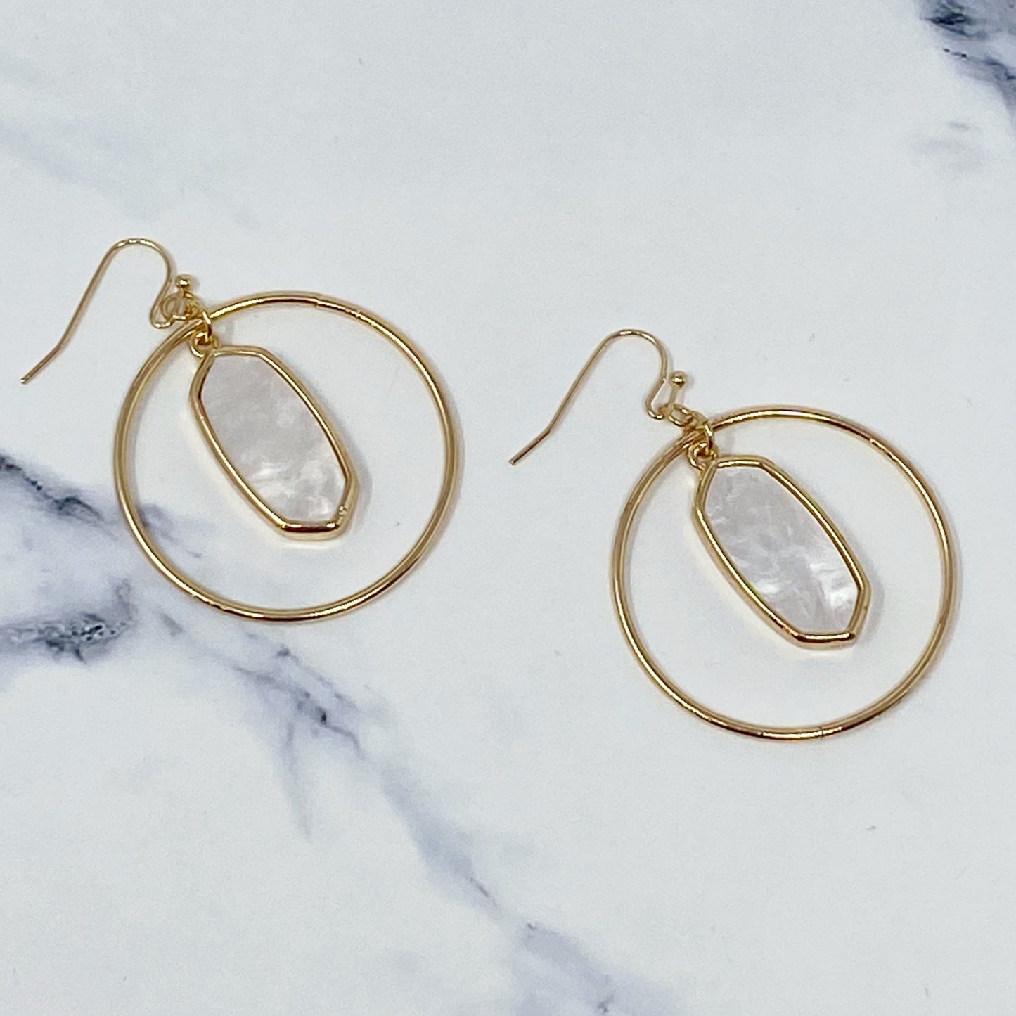 Kenzie Circle Drop Earrings by Ellisonyoung.com