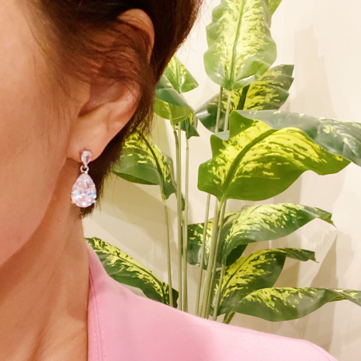 Crystal Clear Teardrop Earrings by Ellisonyoung.com