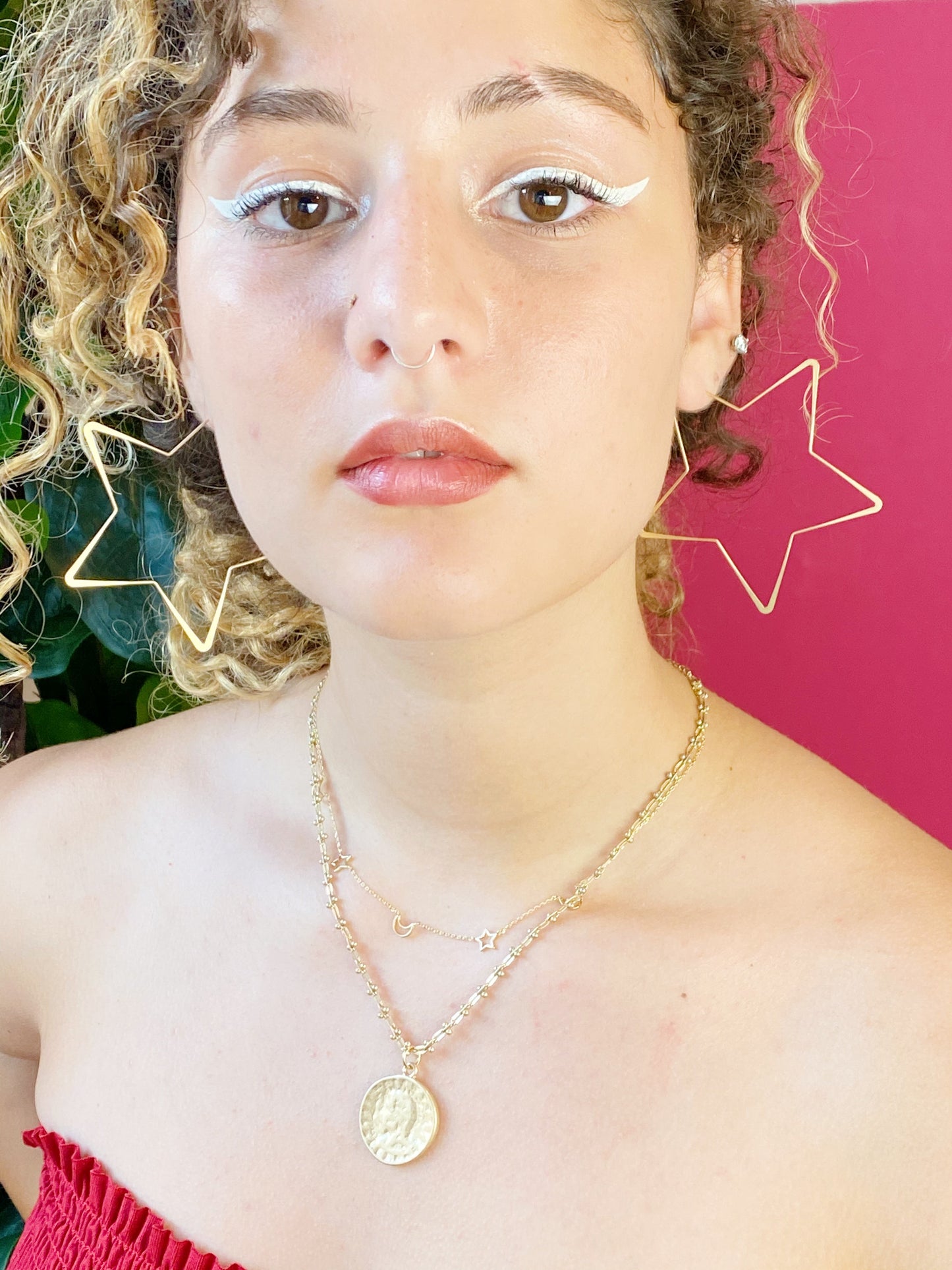 Twinkling Star Hoop Earrings by Ellisonyoung.com
