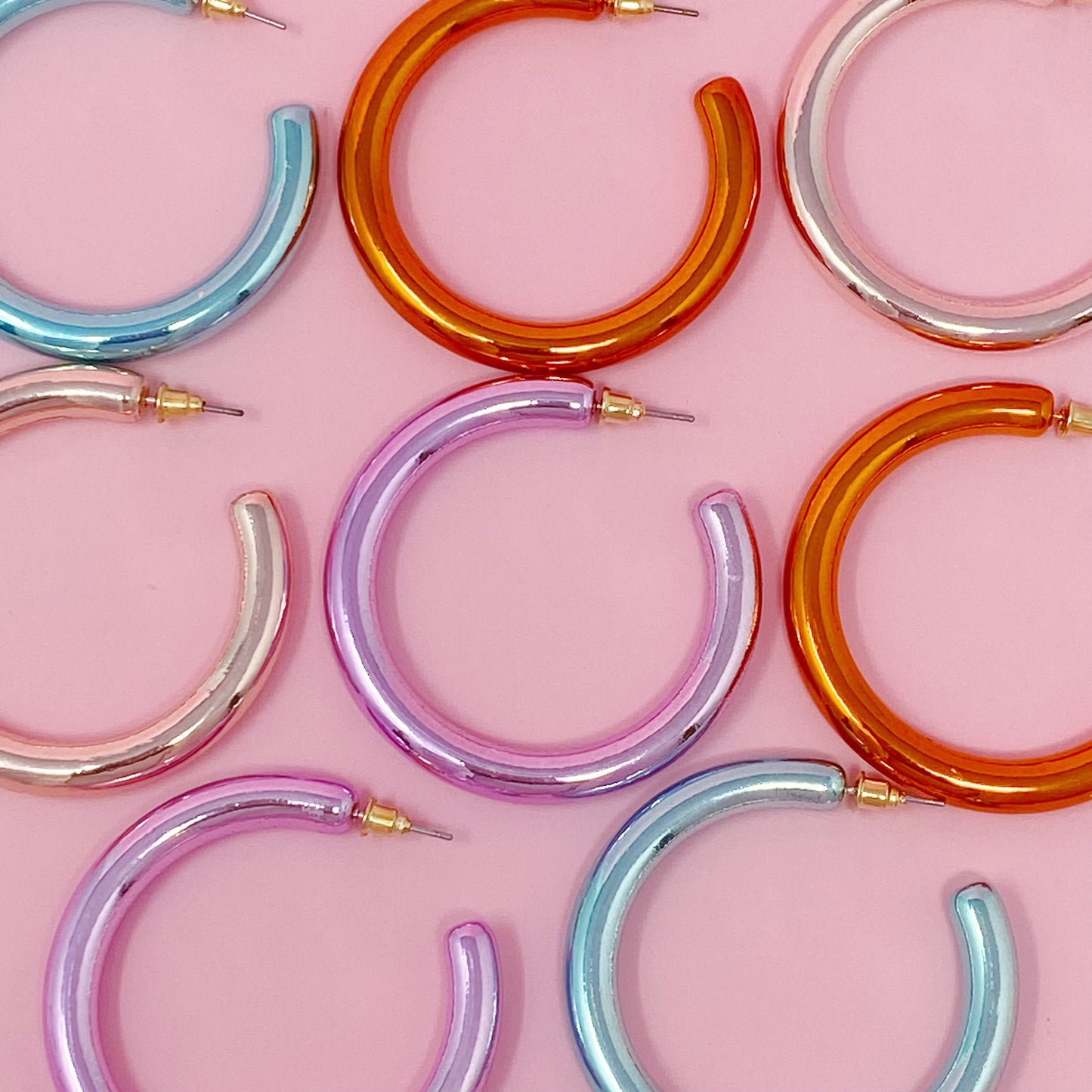 Colored Tube Hoop Earrings by Ellisonyoung.com