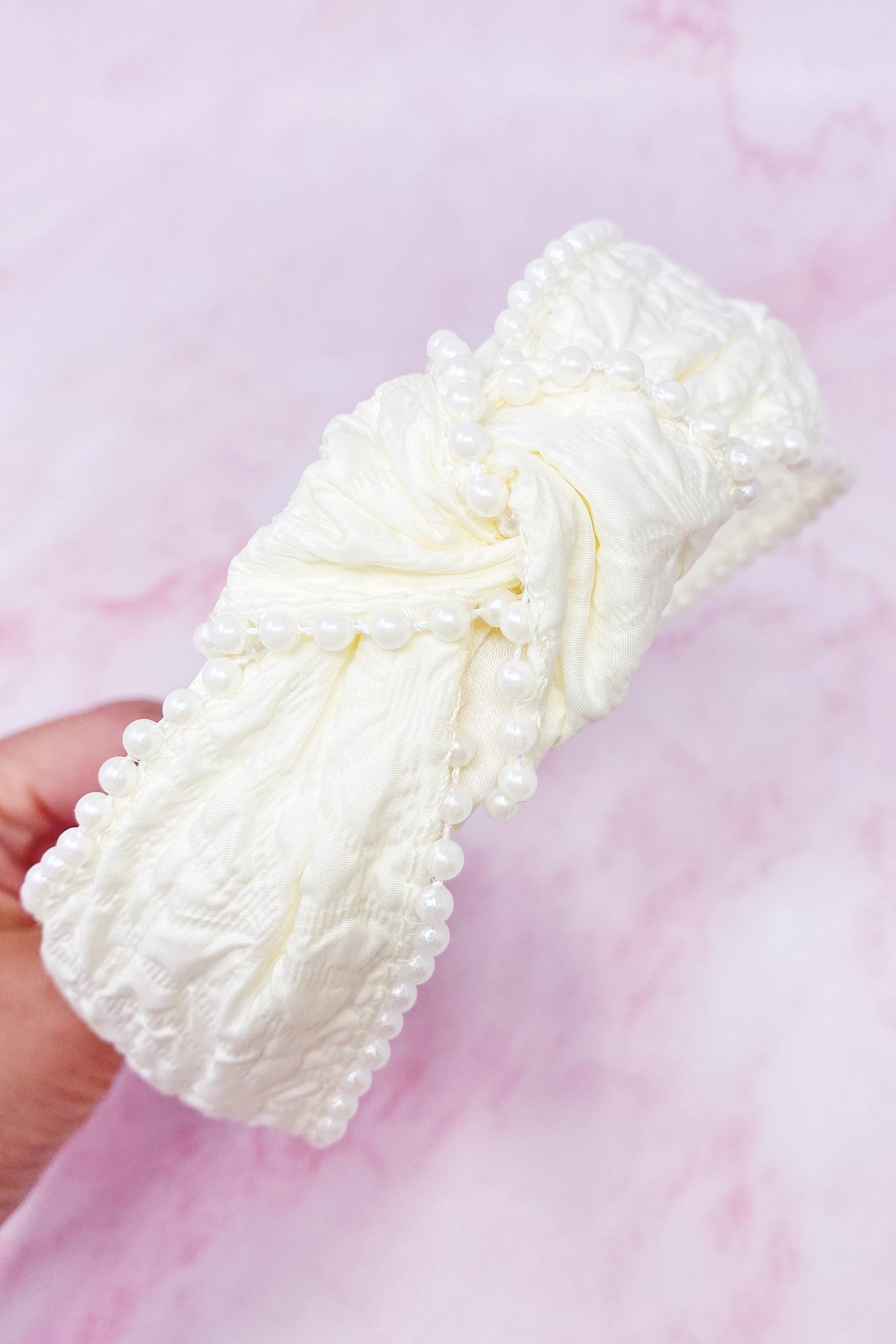Elegant Knot Pearl Embellished Headband by Ellisonyoung.com