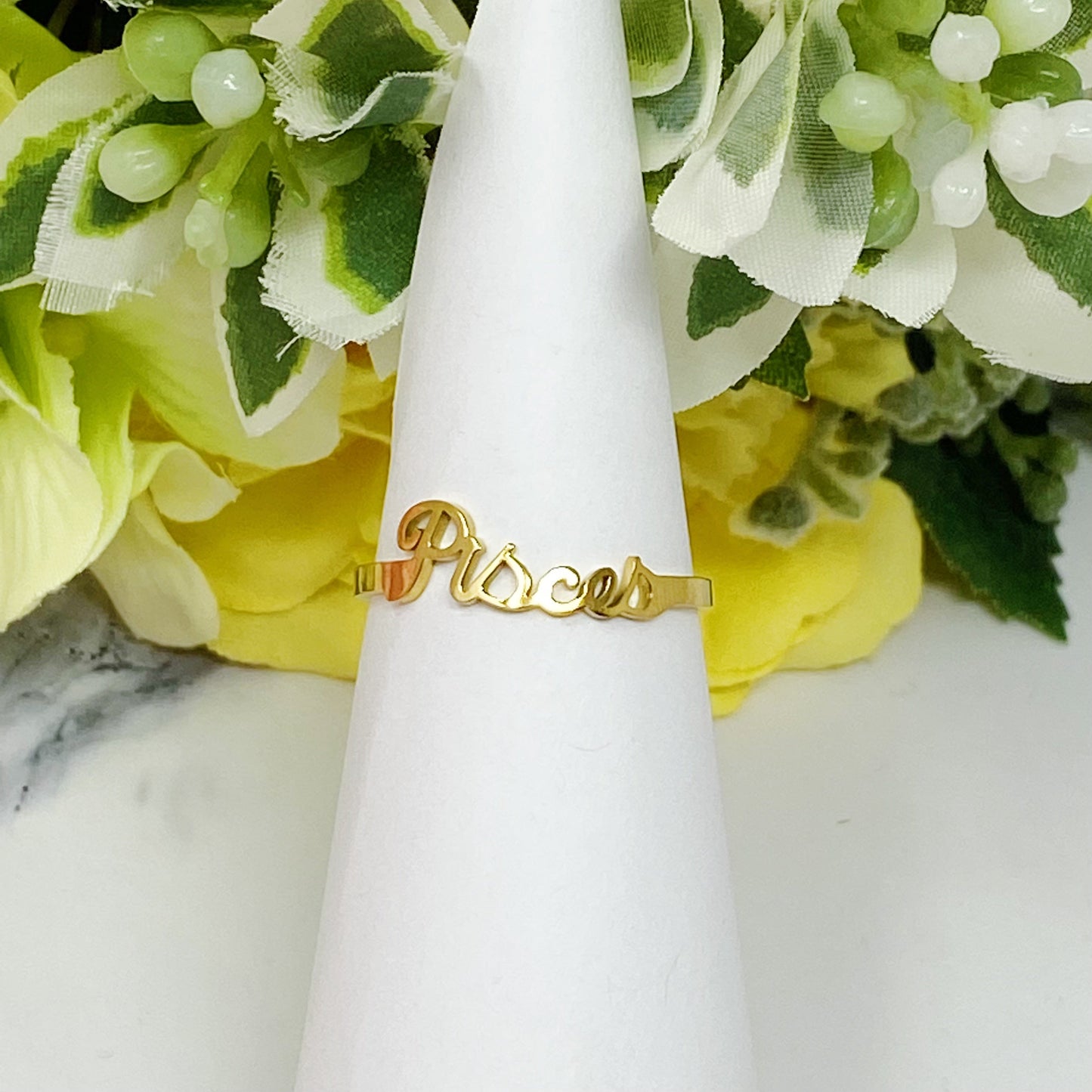 Scripted Zodiac Ring by Ellisonyoung.com