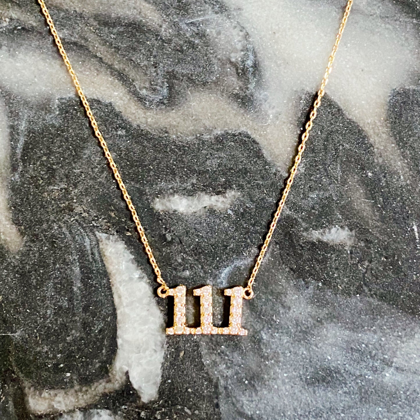 Dainty Angel Number Necklace by Ellisonyoung.com