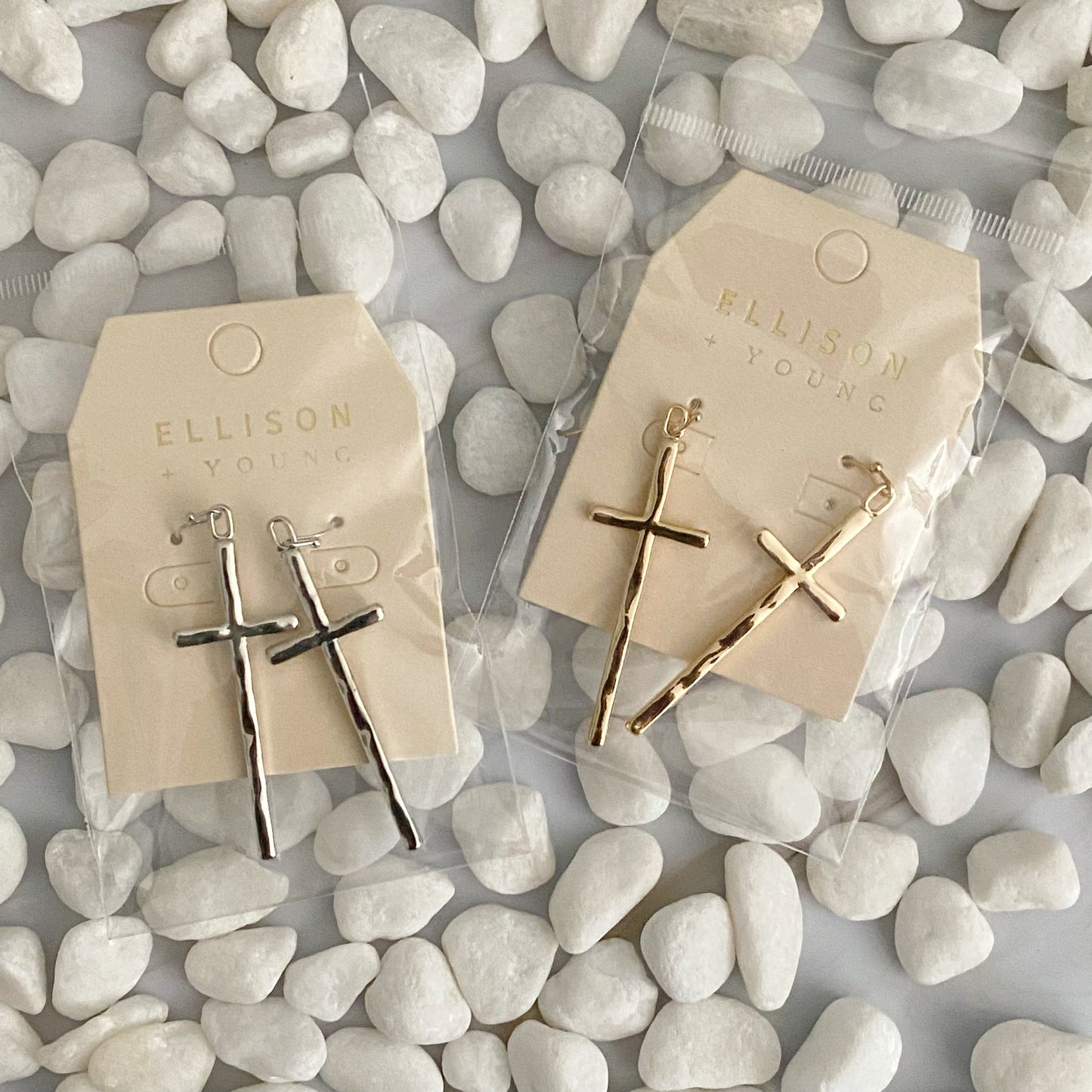 Slim And Stylish Cross Earrings by Ellisonyoung.com
