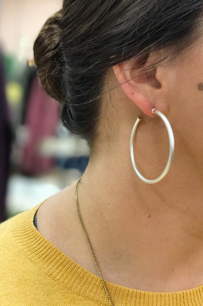 Fashion silver earrings, silver hoop earrings from online Jewelry Boutique Ellison + Young