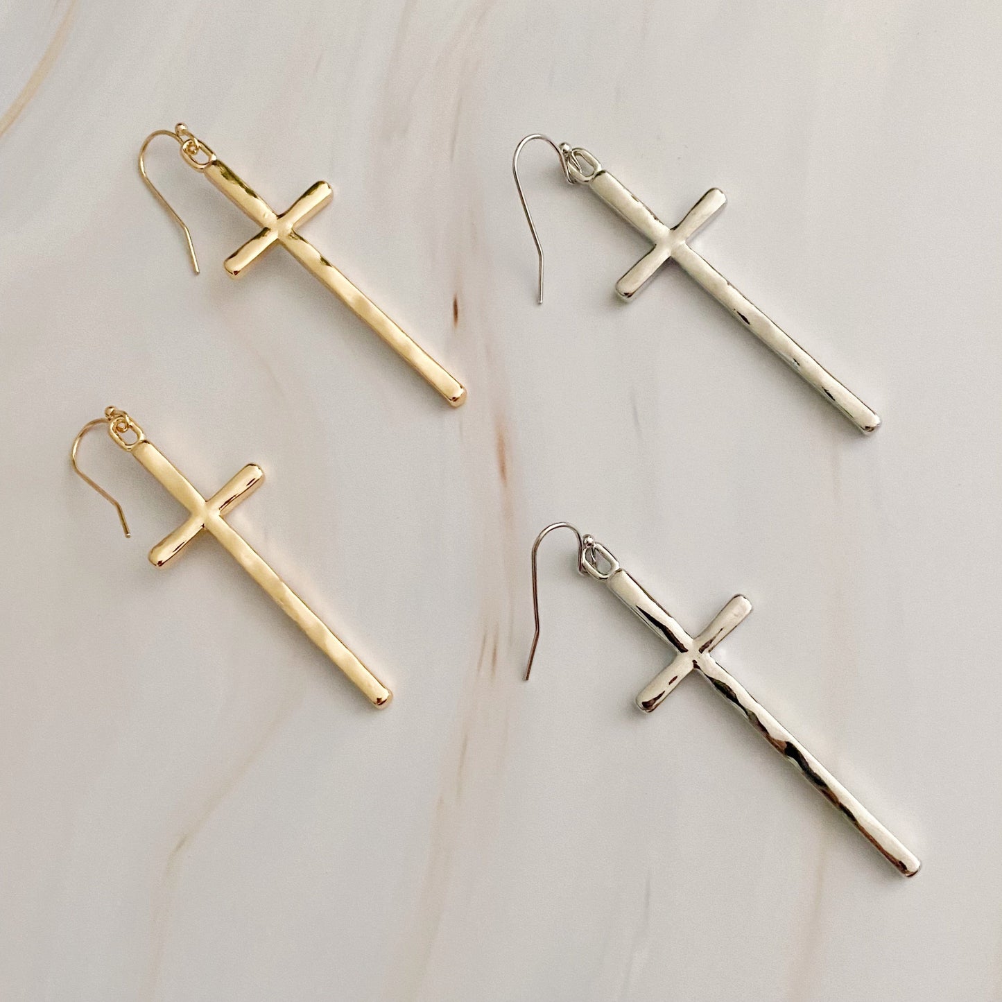 Slim And Stylish Cross Earrings by Ellisonyoung.com