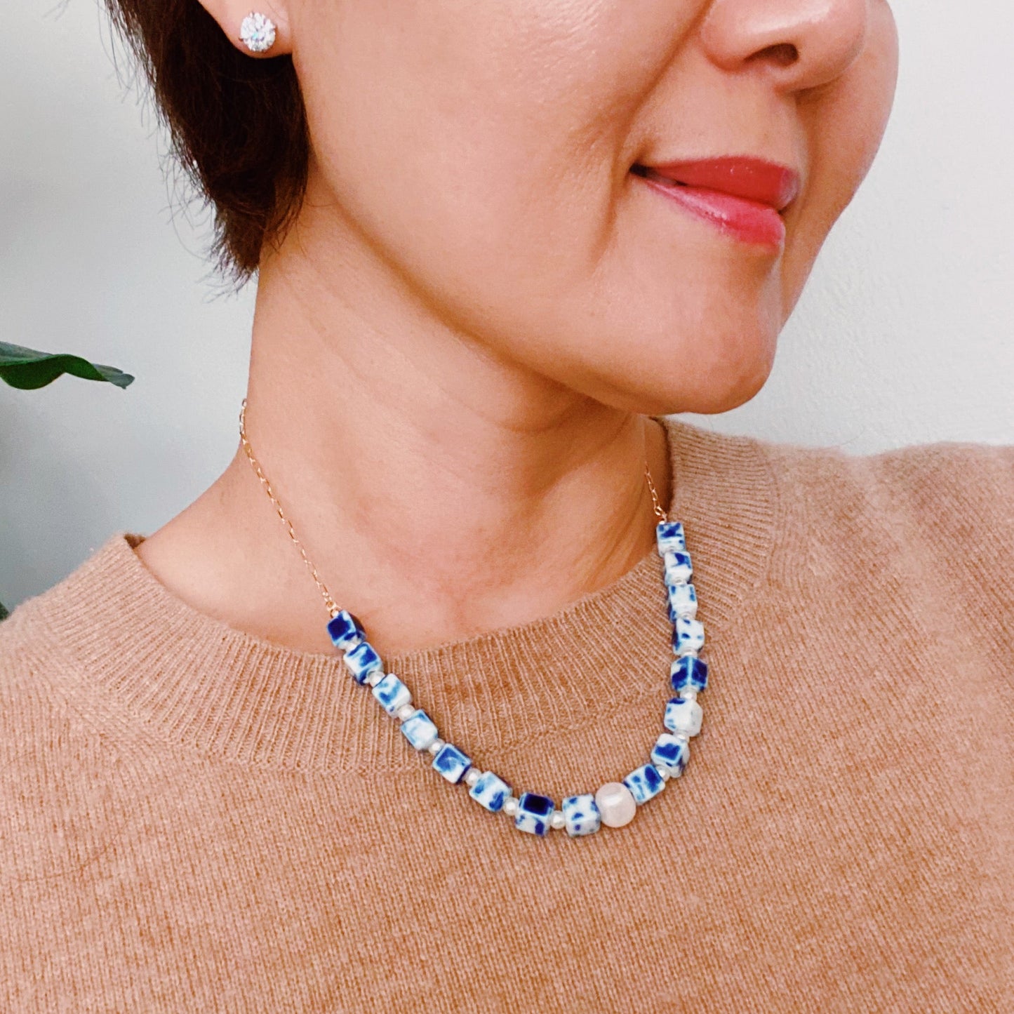 Santorini Touch Freshwater Pearl Necklace by Ellisonyoung.com