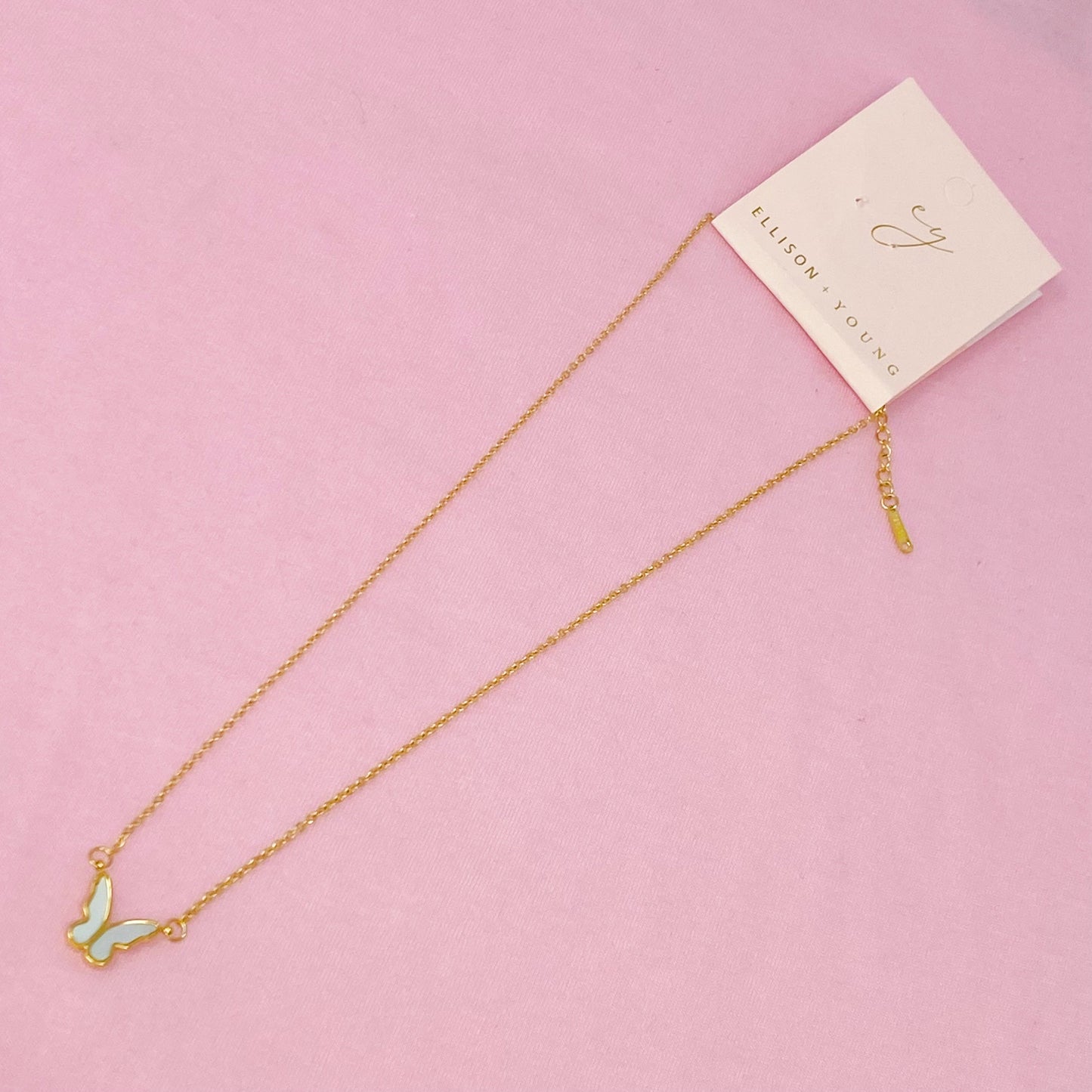 Golden Shell Butterfly Necklace by Ellisonyoung.com