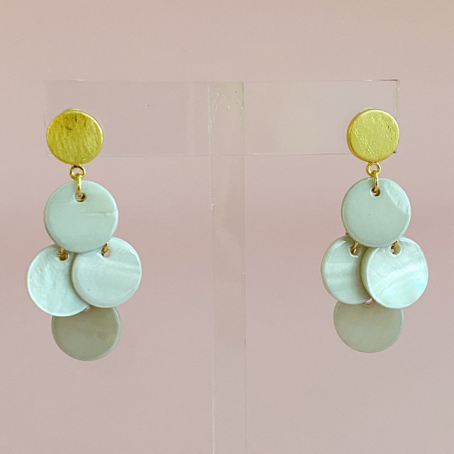 Shell Disc Chandelier Earring by Ellisonyoung.com