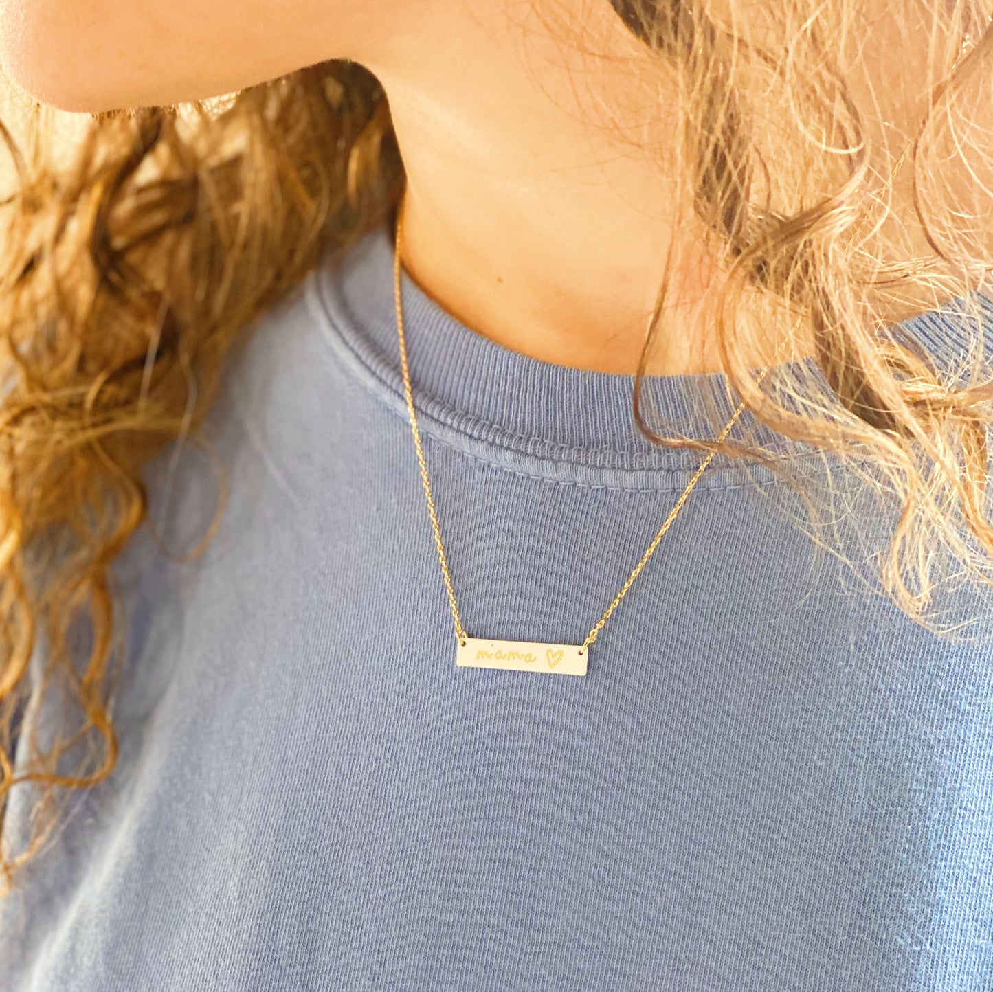 Mama Bar Heart Necklace by Ellisonyoung.com