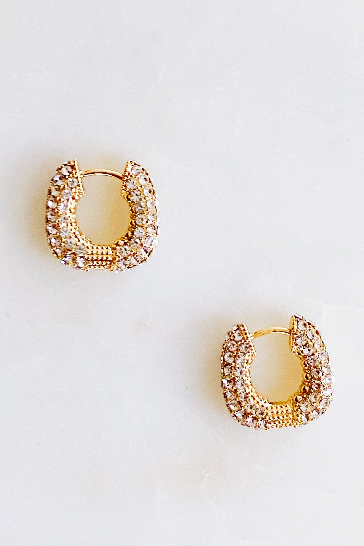 Shine Up Square Huggie Hoop Earrings by Ellisonyoung.com