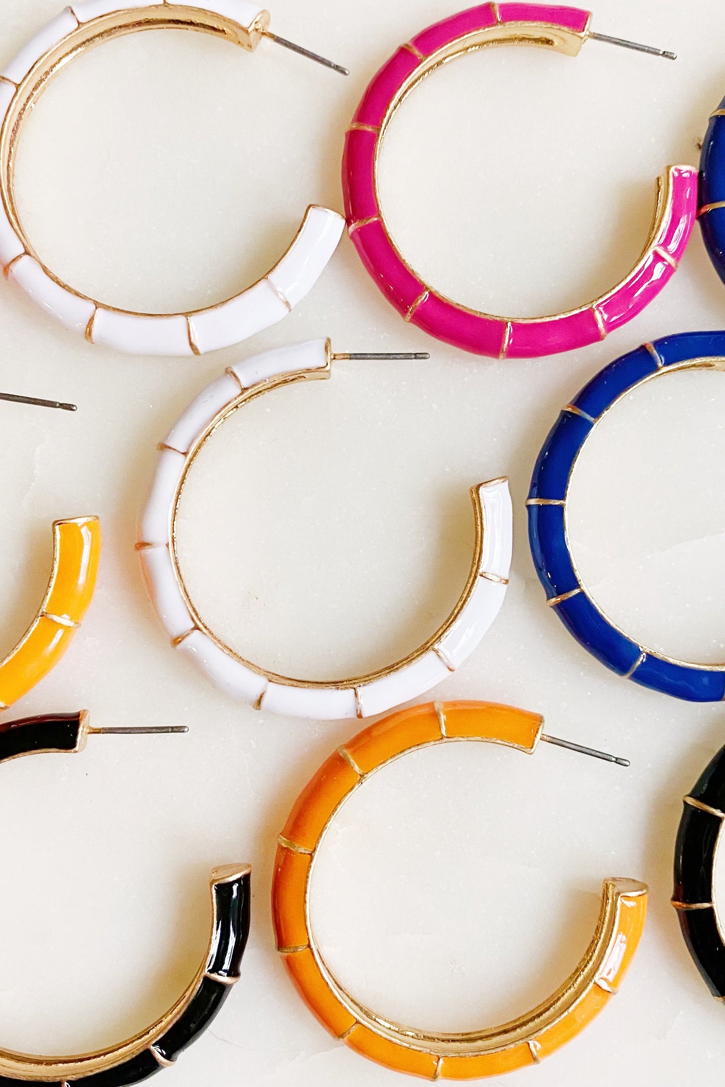 Candy Drop Colored Hoop Earrings by Ellisonyoung.com