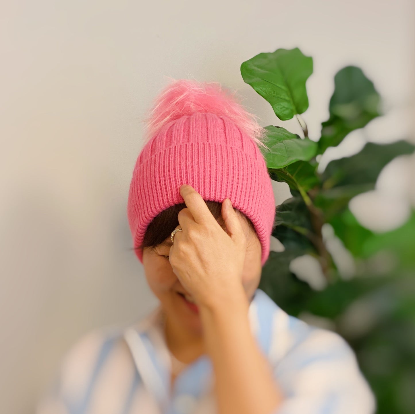 Pure Angora Genuine Fur Luxe Beanie by Ellisonyoung.com
