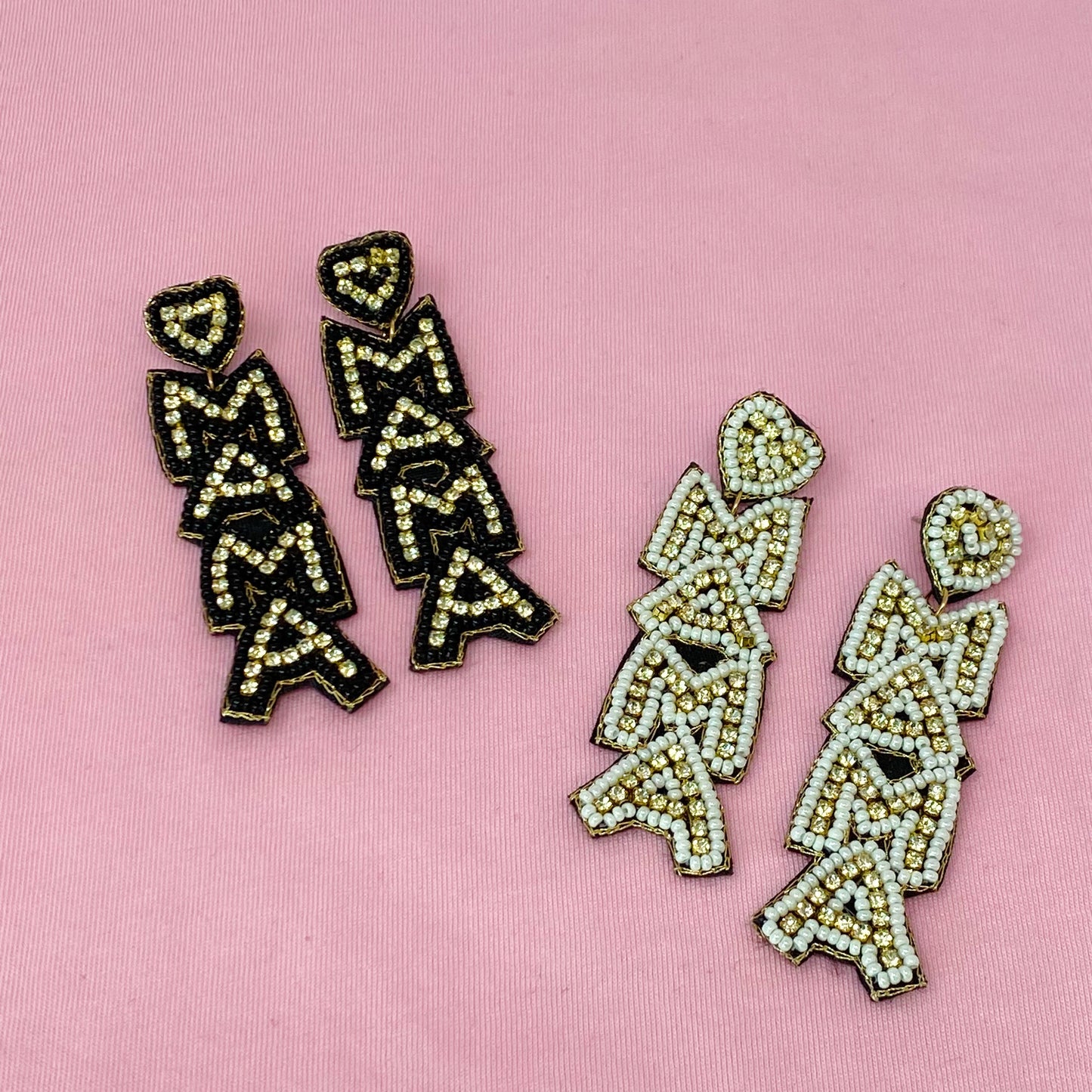 Beaded Mama Dangle Earrings by Ellisonyoung.com