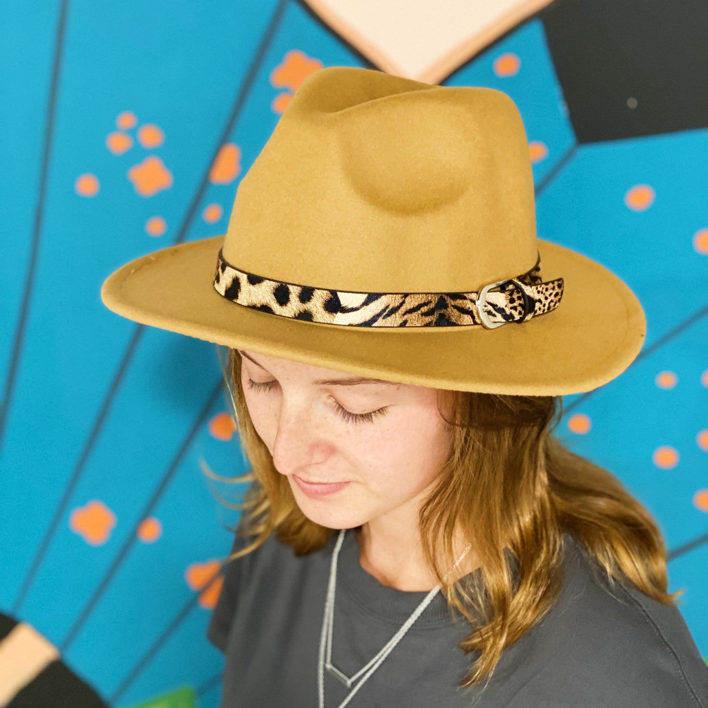 Leopard Band Fedora Hat by Ellisonyoung.com