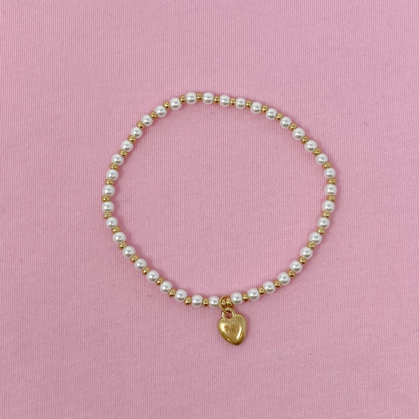 Stone Bead Heart Anklet by Ellisonyoung.com