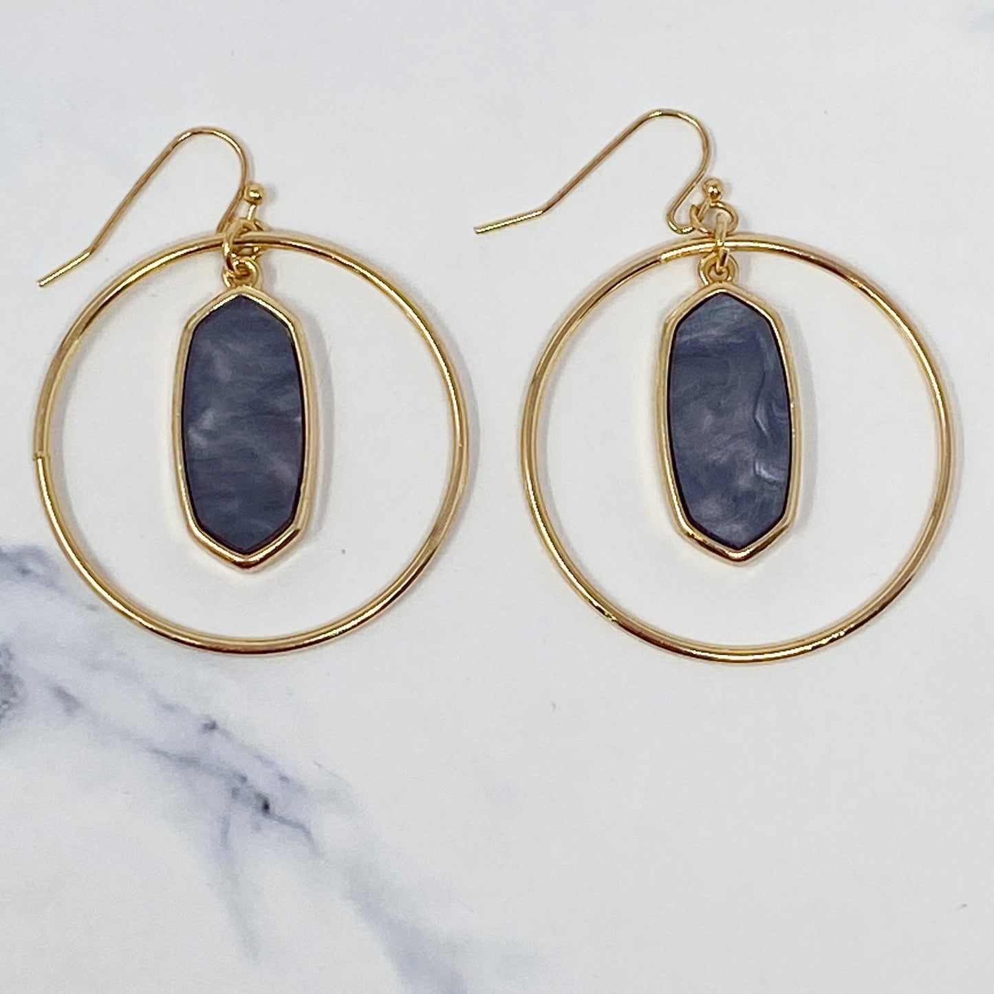 Kenzie Circle Drop Earrings by Ellisonyoung.com