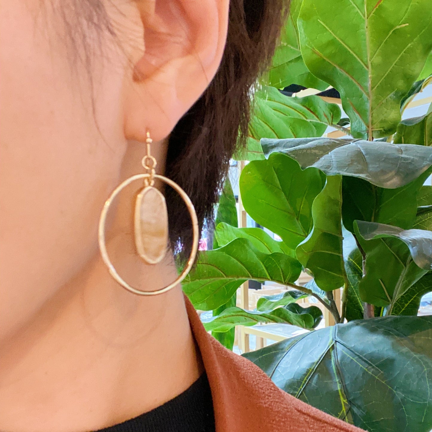Kenzie Circle Drop Earrings by Ellisonyoung.com