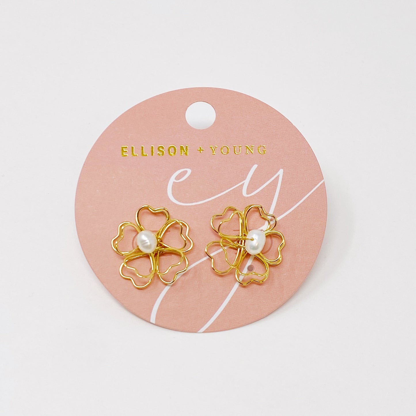 Heart Petals With Freshwater Pearl Earrings by Ellisonyoung.com