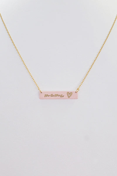 Mama Bar Heart Necklace by Ellisonyoung.com