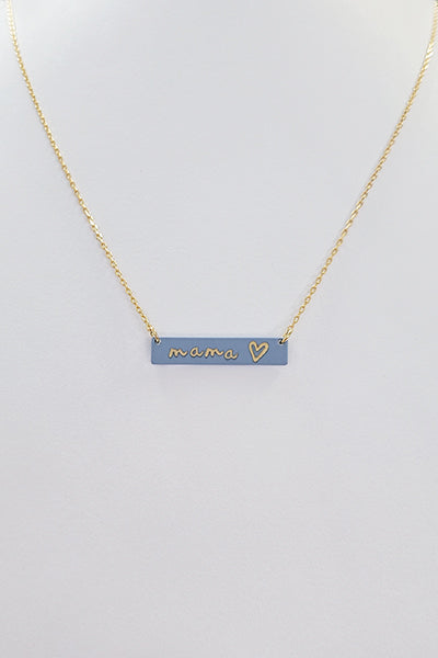 Mama Bar Heart Necklace by Ellisonyoung.com
