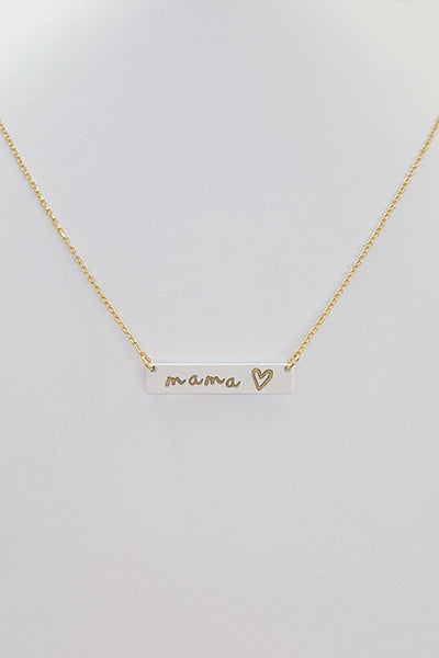 Mama Bar Heart Necklace by Ellisonyoung.com