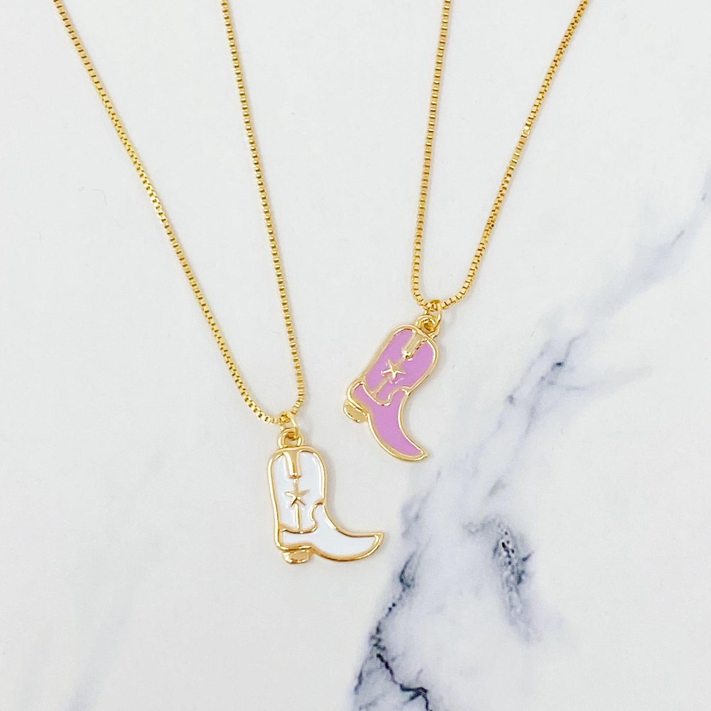 Cow Girl Boot Pendant Necklace by Ellisonyoung.com