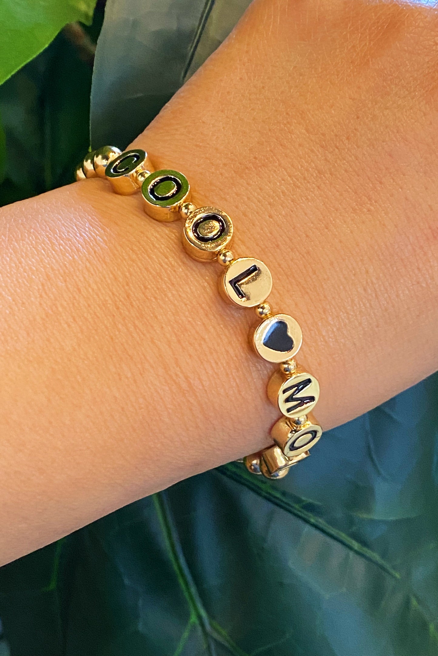 Cool Mom Gold Bead Bracelet by Ellisonyoung.com