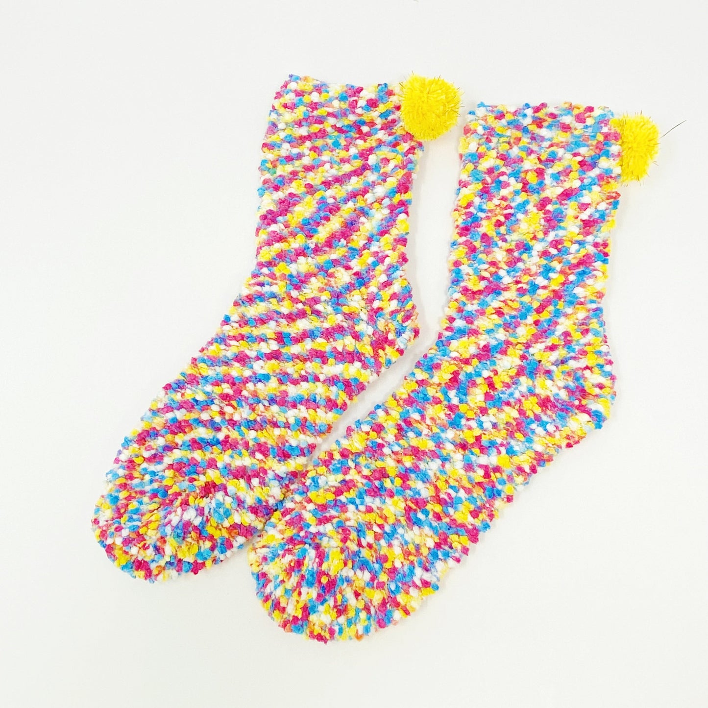 Fuzzy Pom Confetti Socks by Ellisonyoung.com