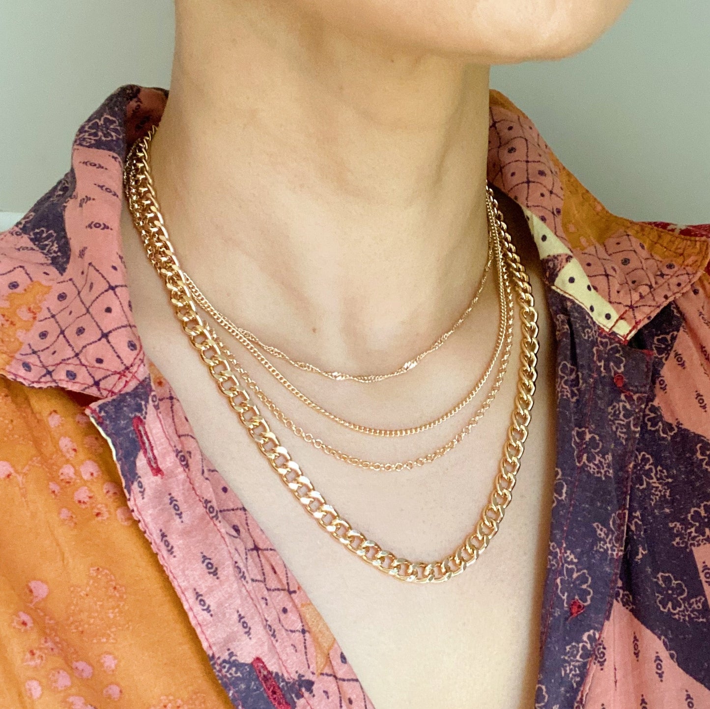 Quad Squad Chain Link Necklace by Ellisonyoung.com