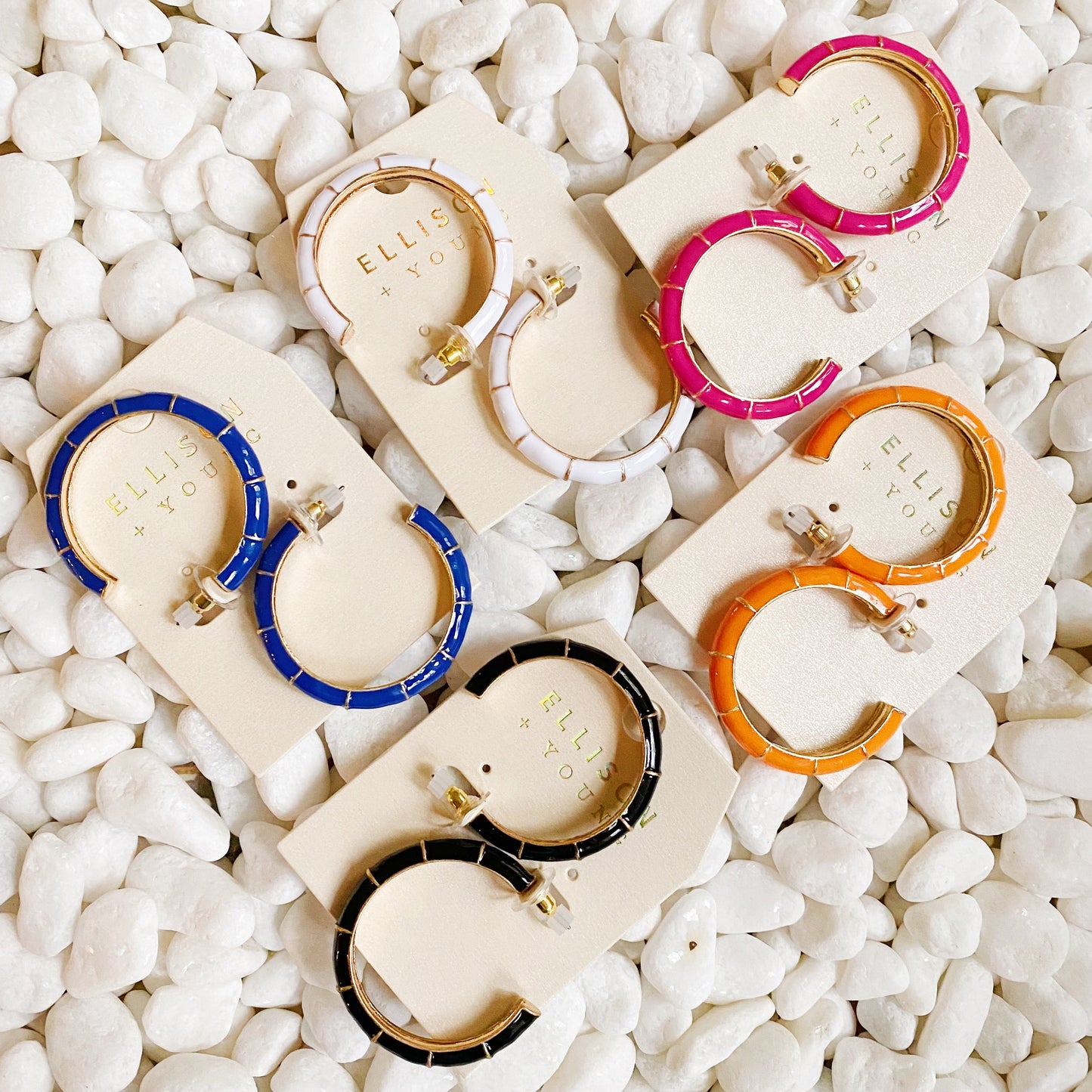 Candy Drop Colored Hoop Earrings by Ellisonyoung.com