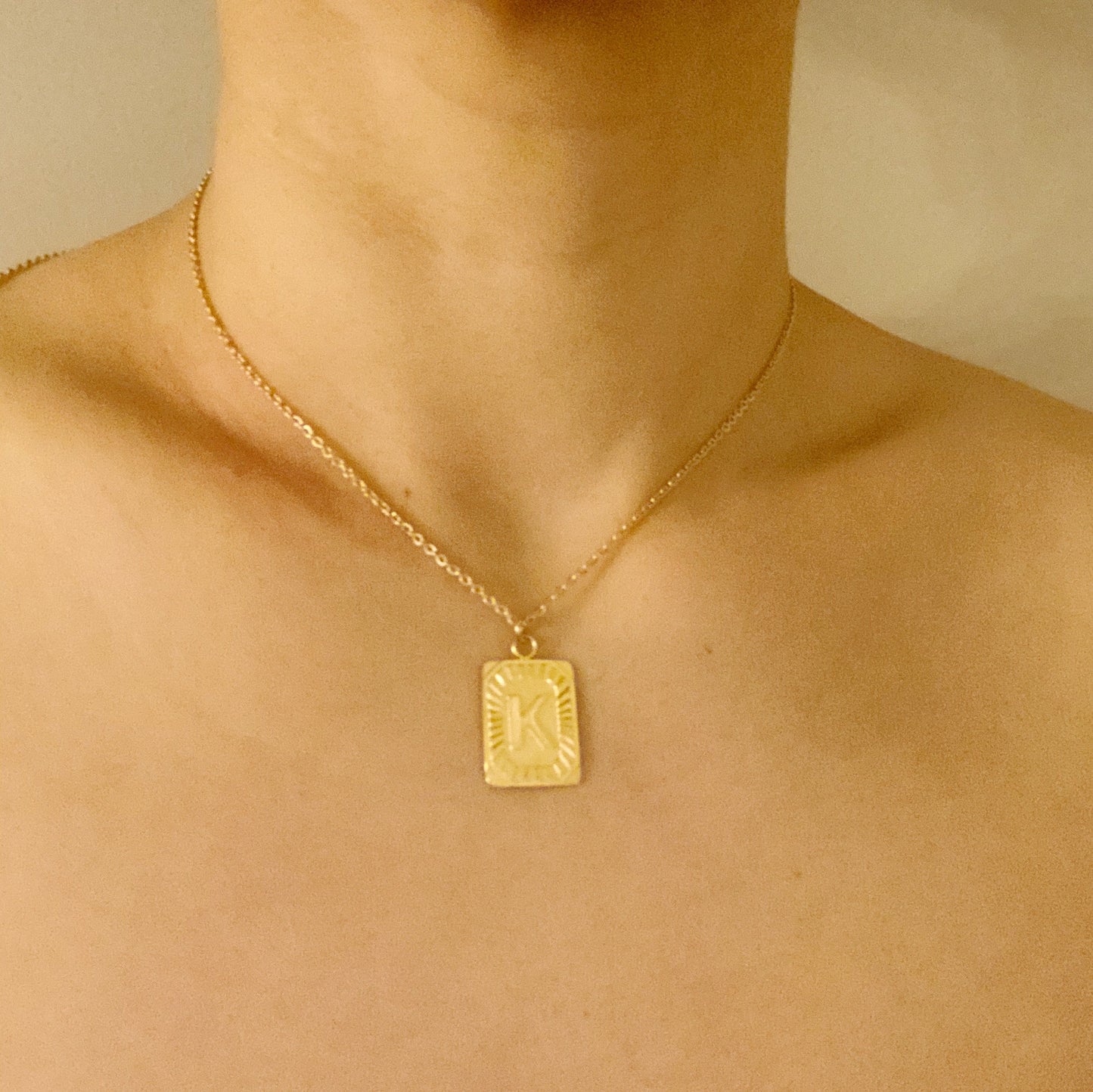 Art Deco Initial Necklace by Ellisonyoung.com
