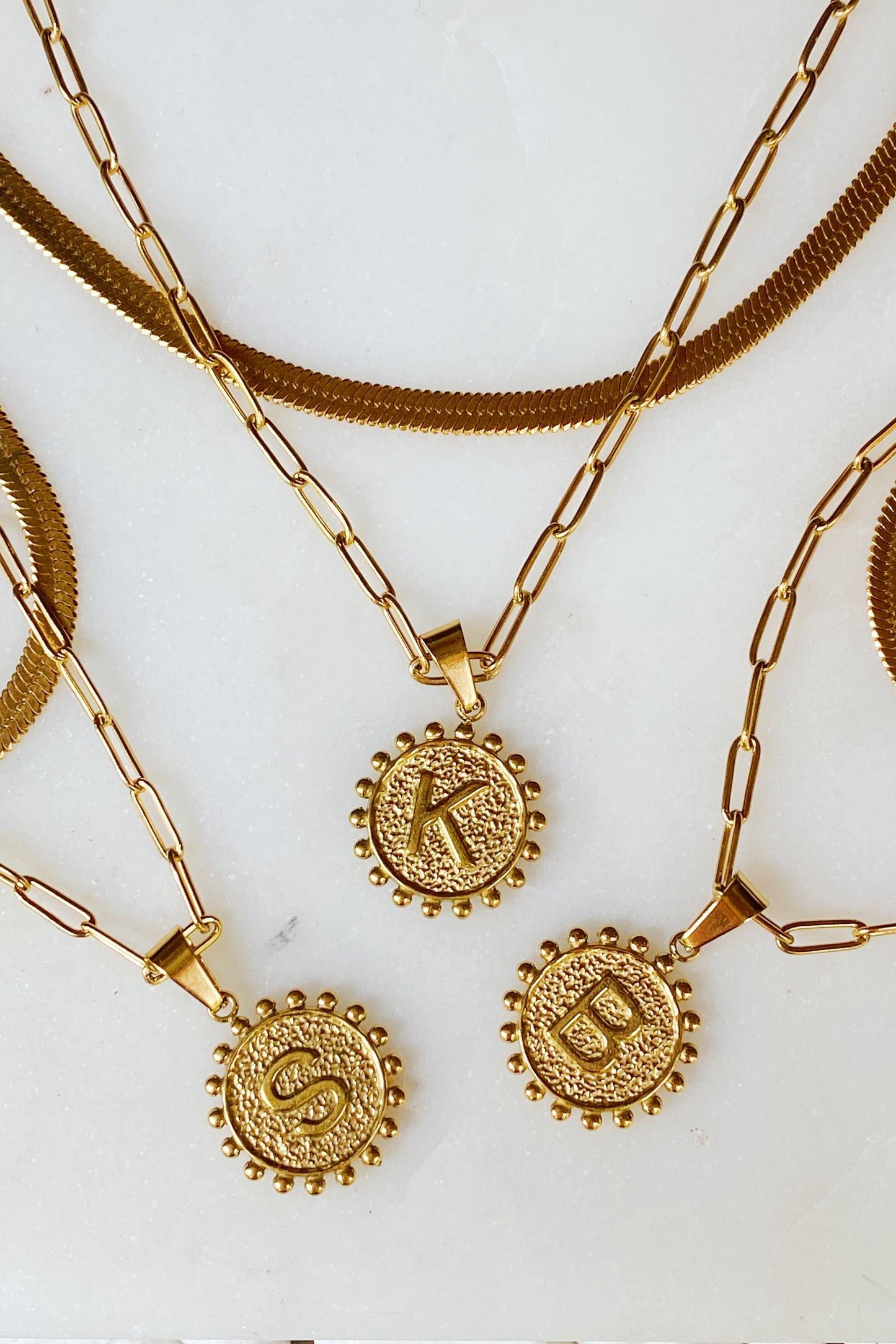 Double Chain Initial Necklace by Ellisonyoung.com