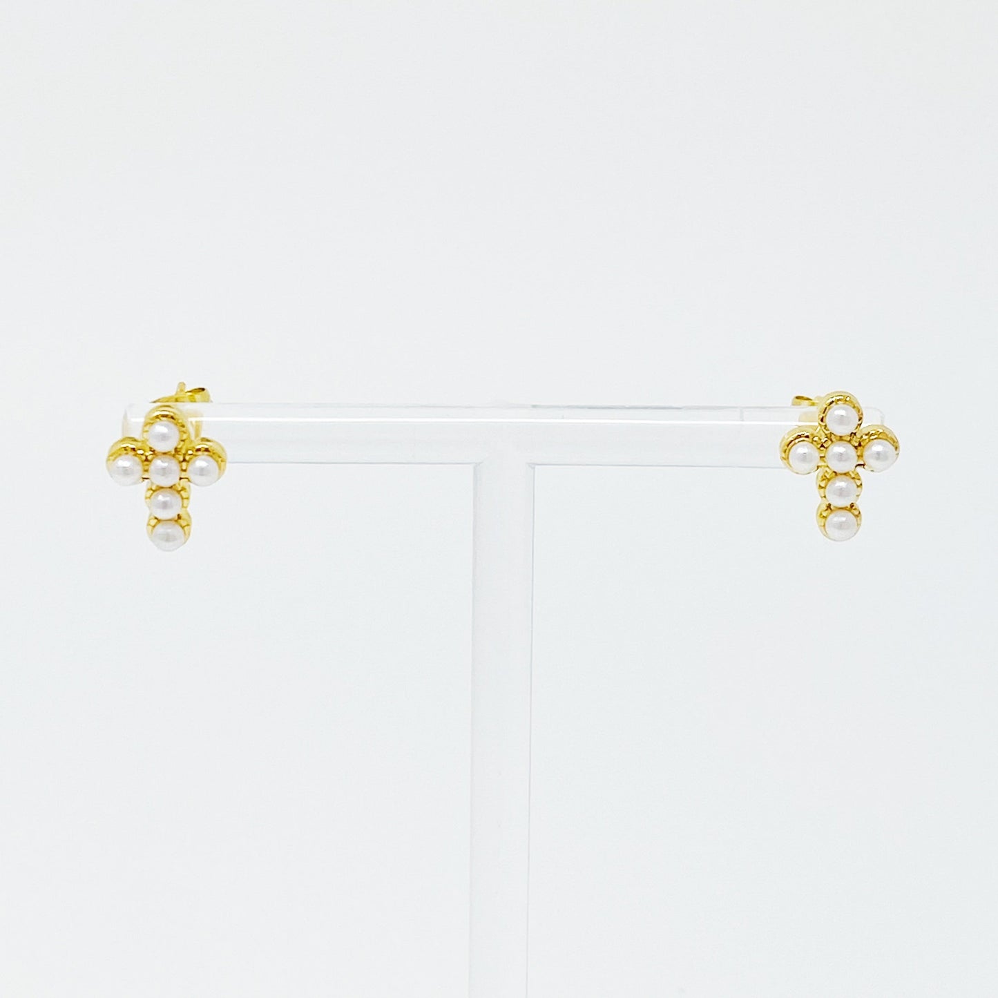 Dainty Cross Stud Earrings by Ellisonyoung.com