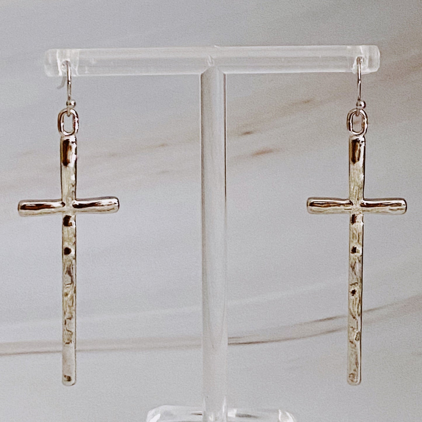 Slim And Stylish Cross Earrings by Ellisonyoung.com
