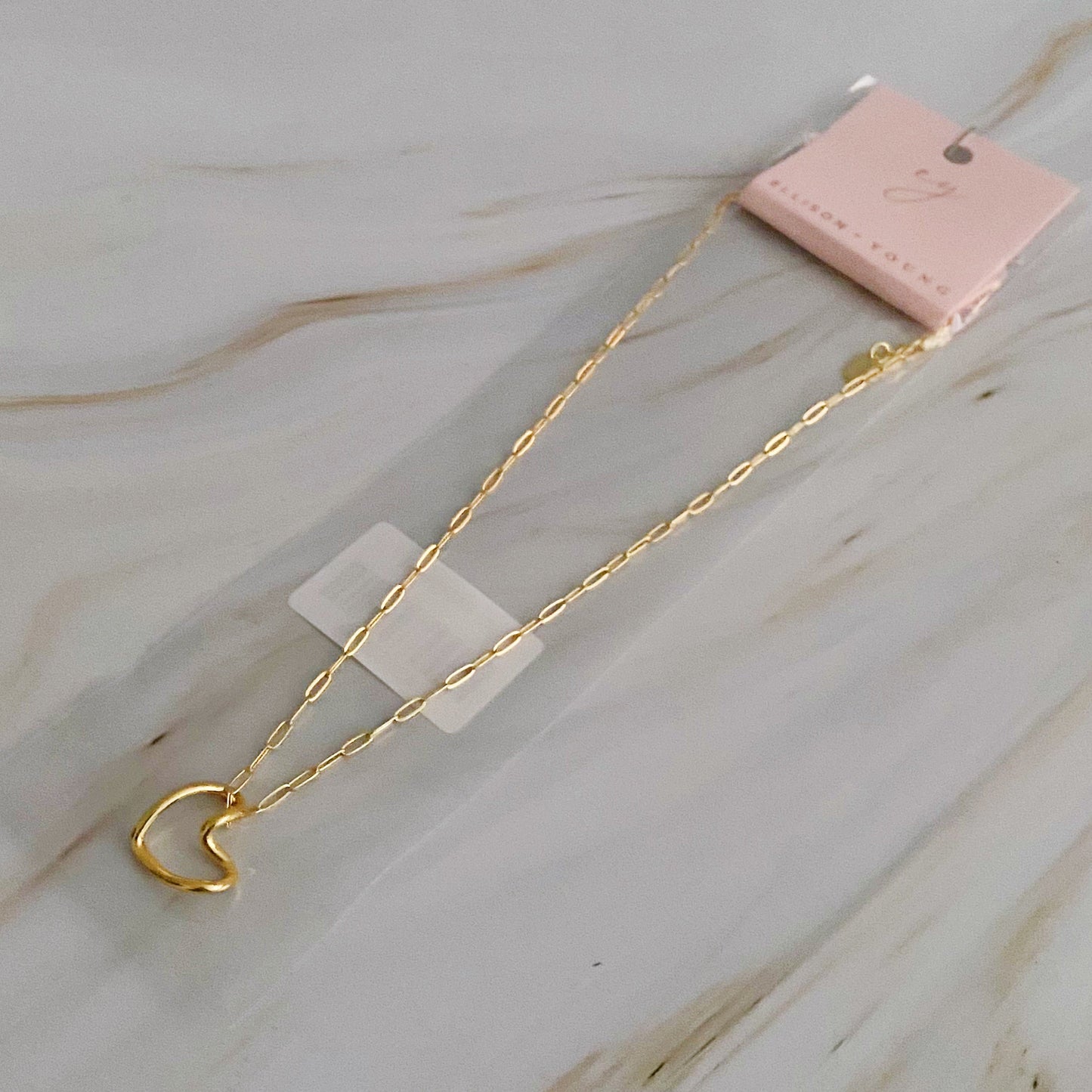 Heart And Chain Necklace by Ellisonyoung.com
