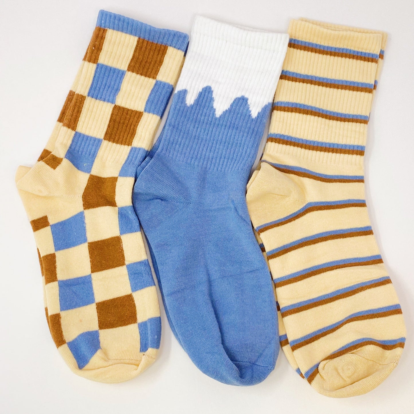Trendy Pattern Trio Socks Set by Ellisonyoung.com