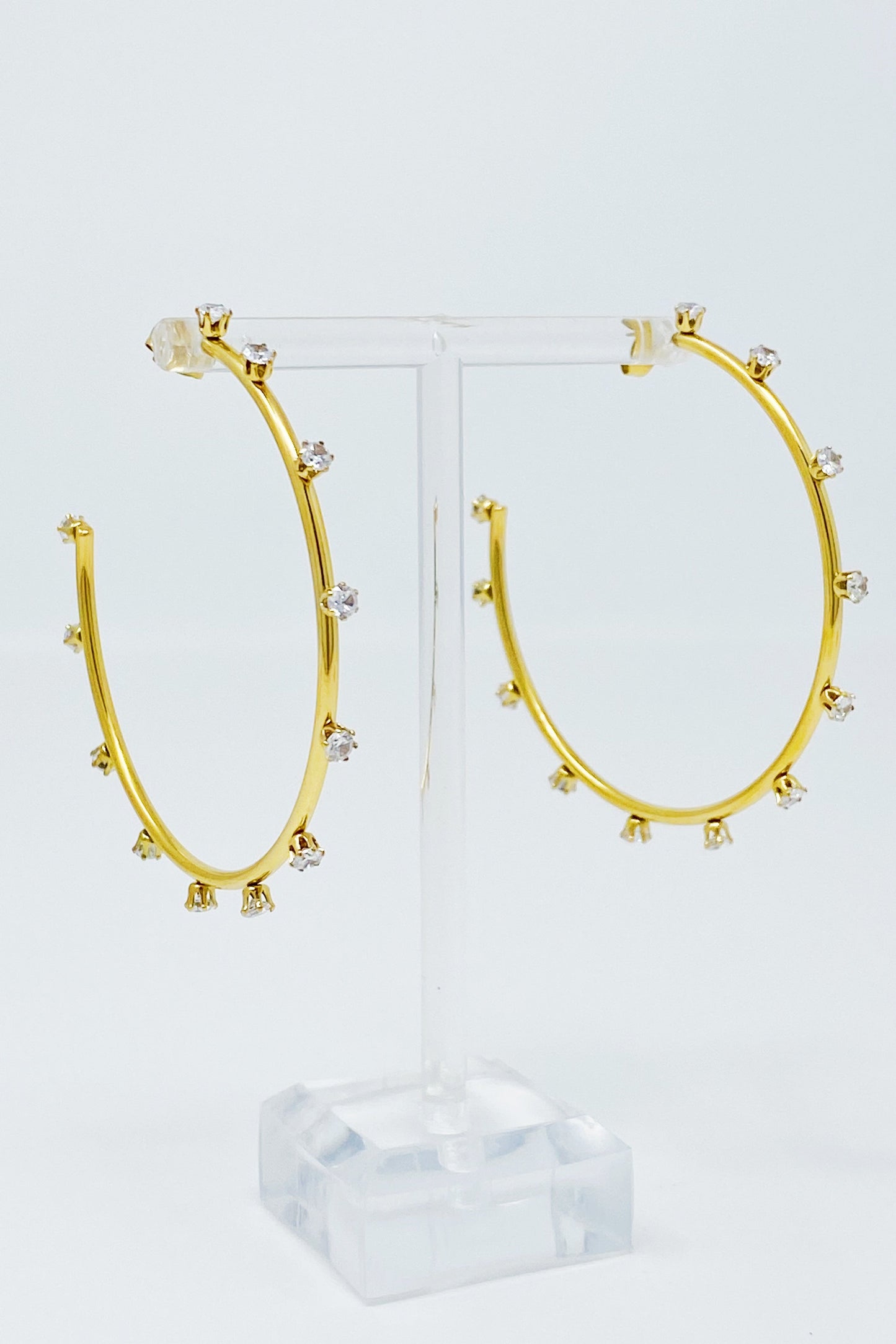 Slim & Jeweled Hoop Earrings by Ellisonyoung.com