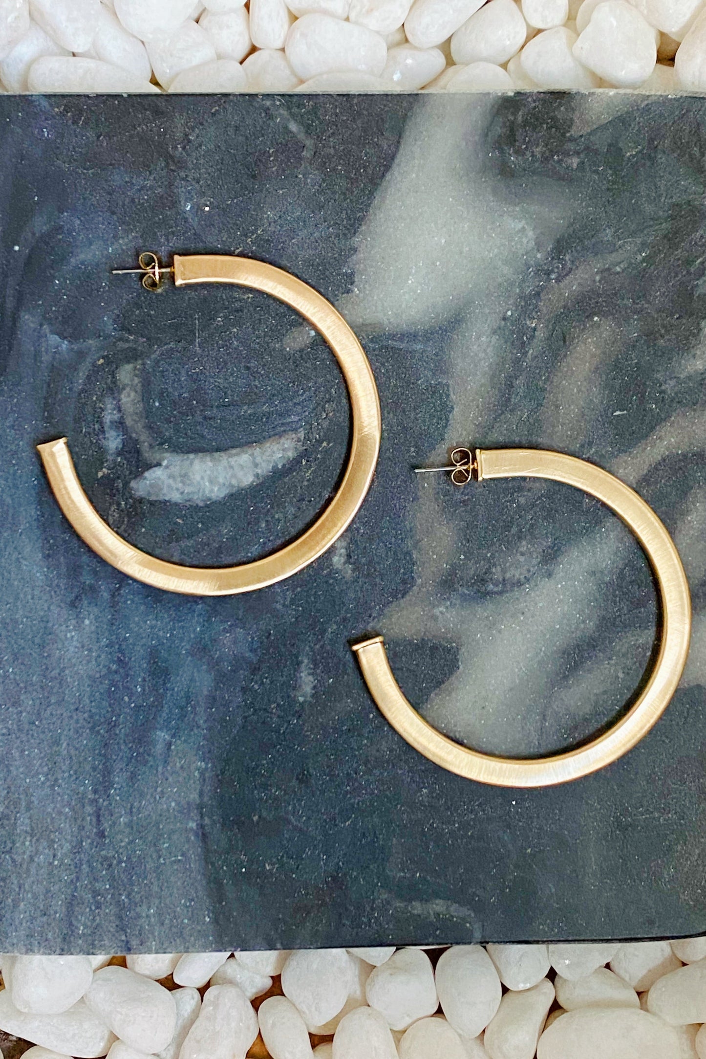 Overall Luxe Round Hoop Earrings by Ellisonyoung.com
