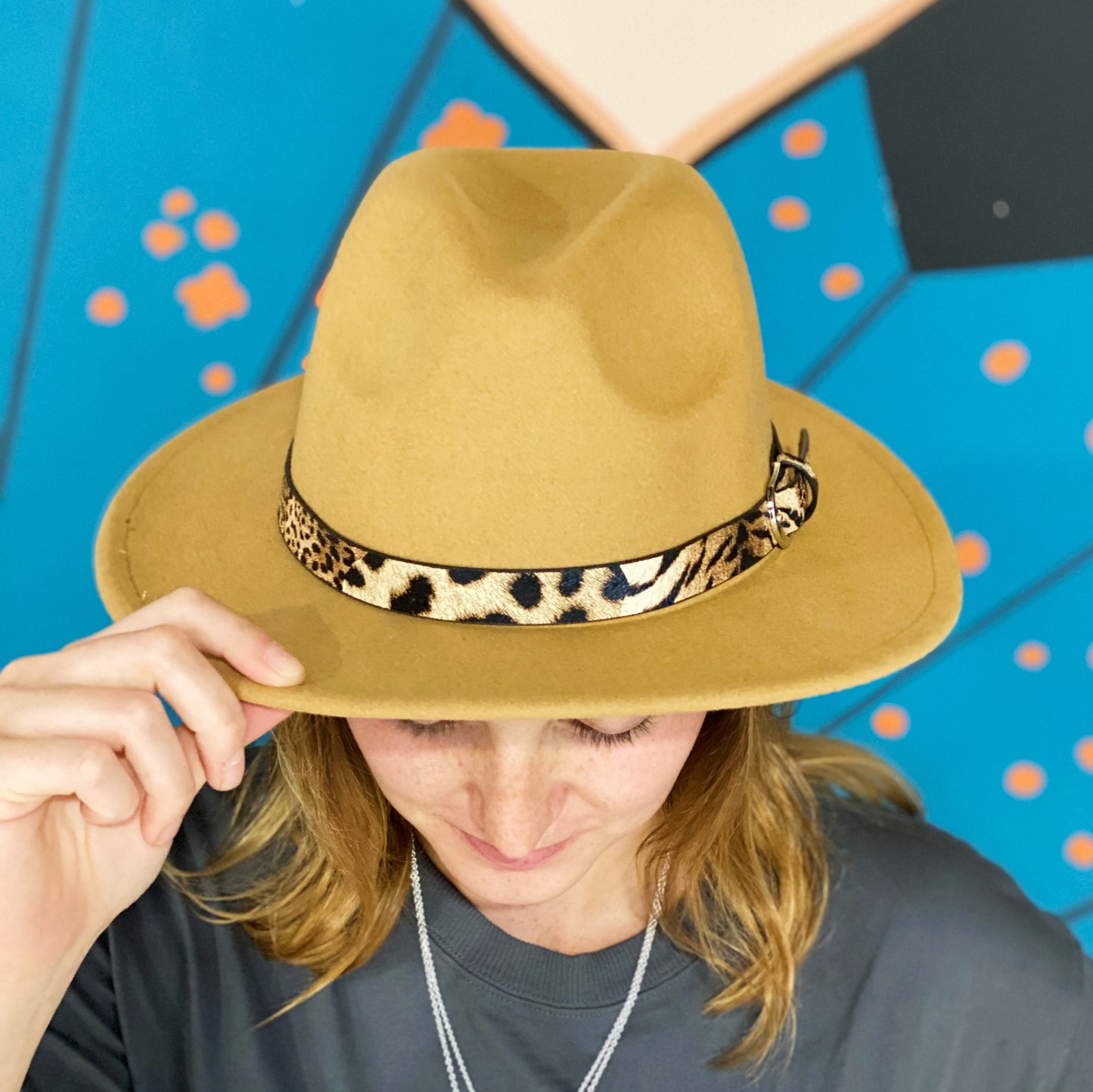 Leopard Band Fedora Hat by Ellisonyoung.com