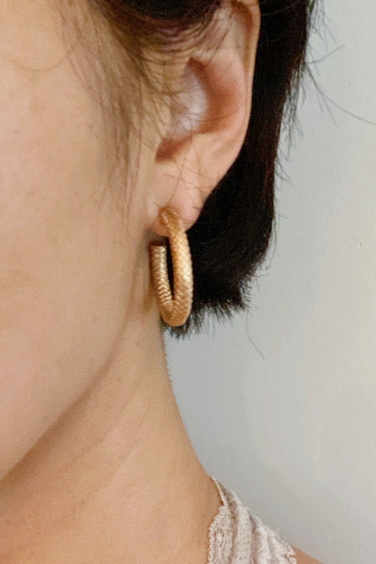 Textured Hoop Earrings by Ellisonyoung.com