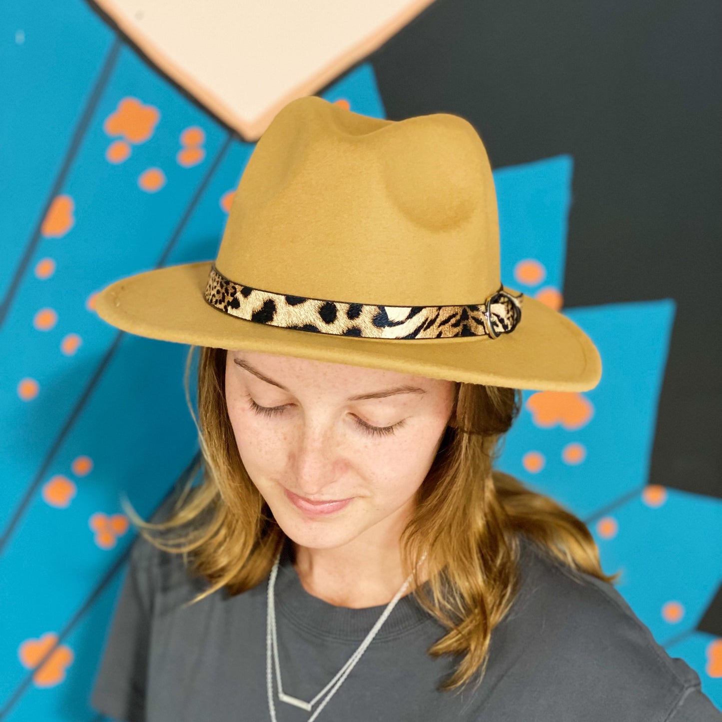 Leopard Band Fedora Hat by Ellisonyoung.com