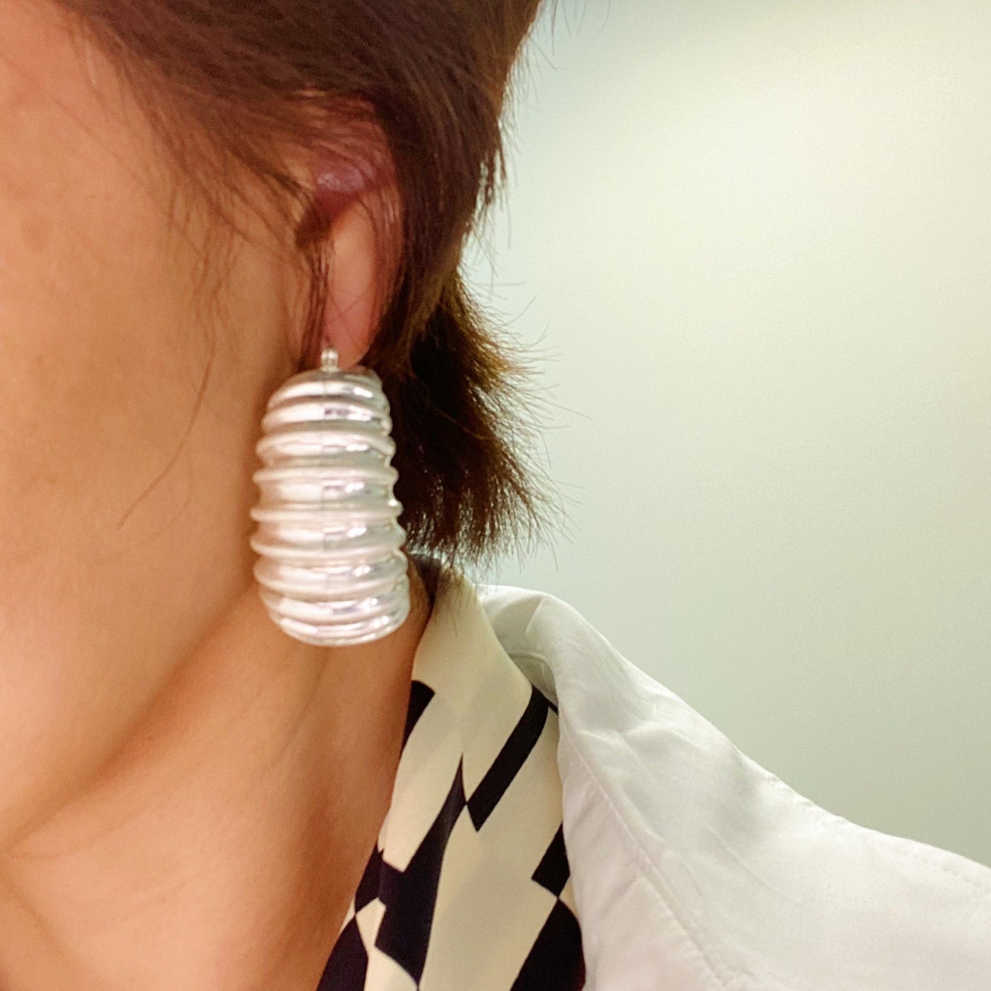 Bold In Pleats Hoop Earrings by Ellisonyoung.com