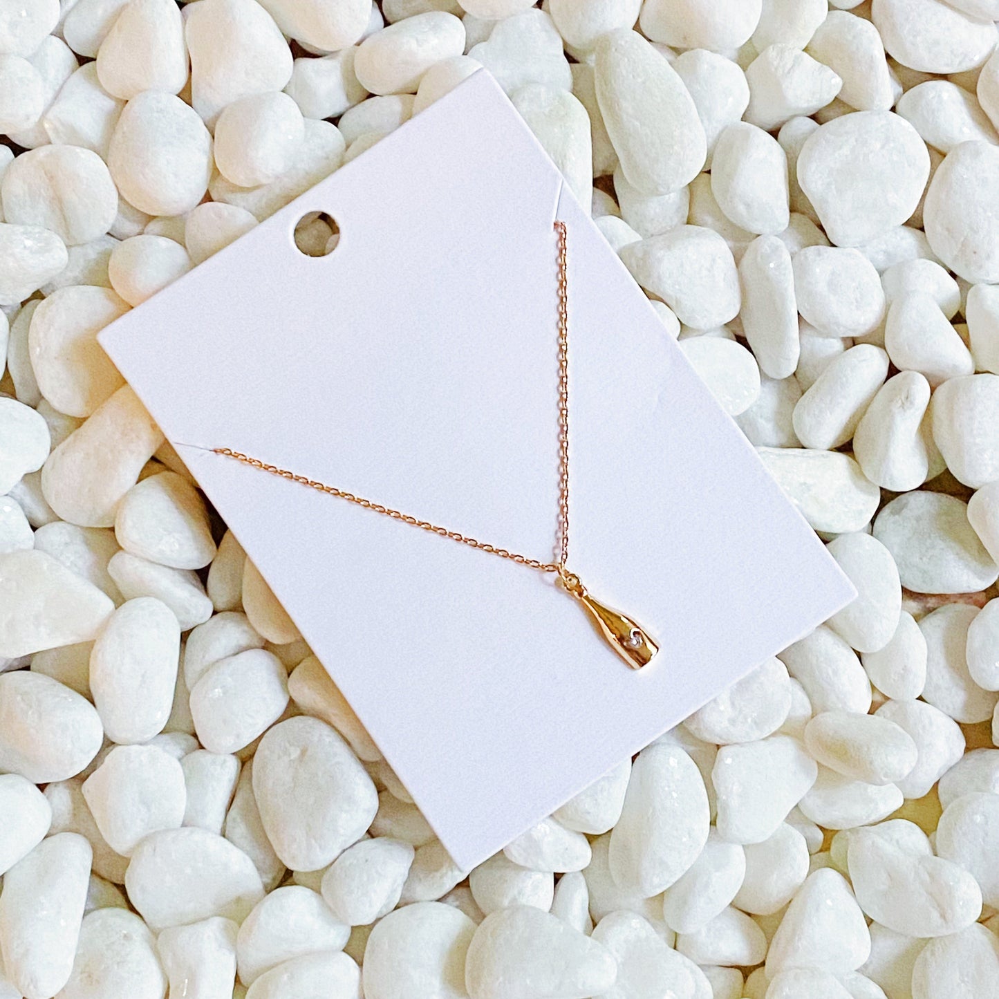Golden Champagne Pendant Necklace by Ellisonyoung.com