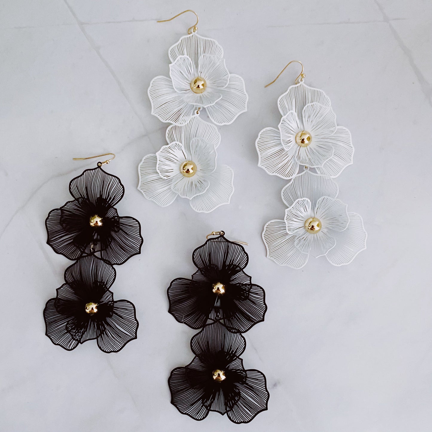 Royal Garden Double Bloom Earrings by Ellisonyoung.com